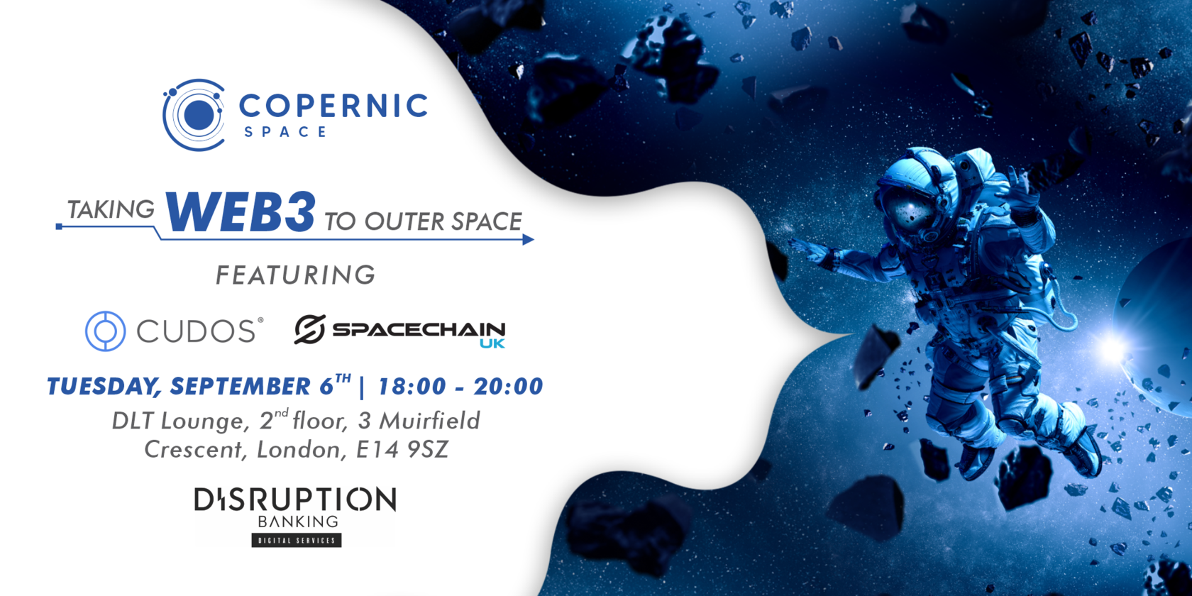Join the Copernic Space event in London with SpaceChain Cudos