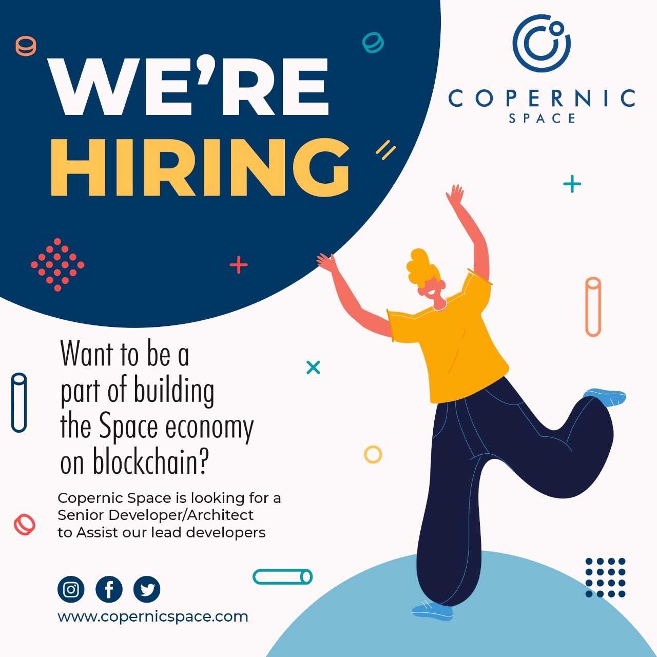 WE'RE HIRING!!! Want to be a part of building the Space economy using blockchain?